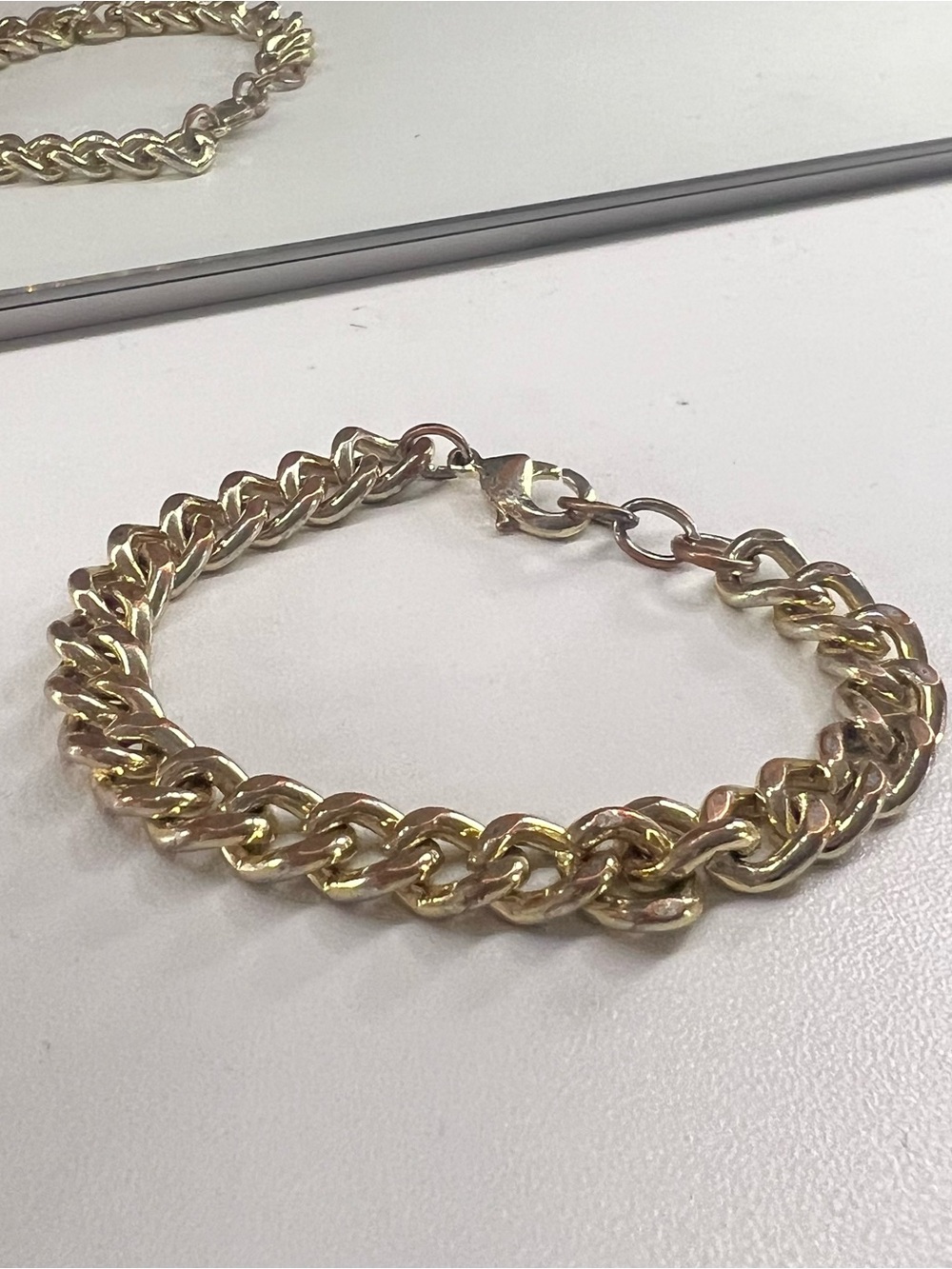 Aqua Gold Chain Link Bracelet